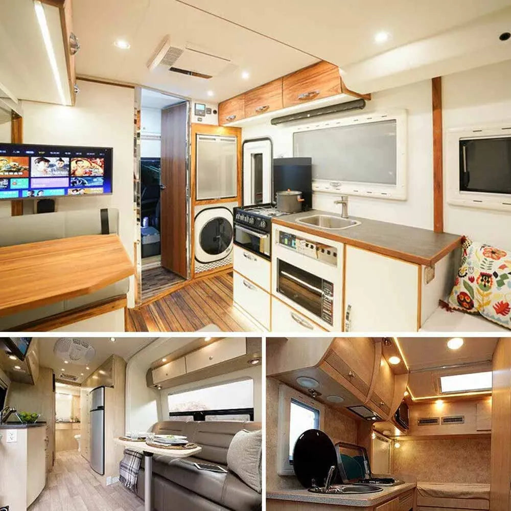 4Pcs 12Volt Under Cabinet Lighting LED Light Kit Warm White For Closet Kitchen Shelf Lamp With Hardwired