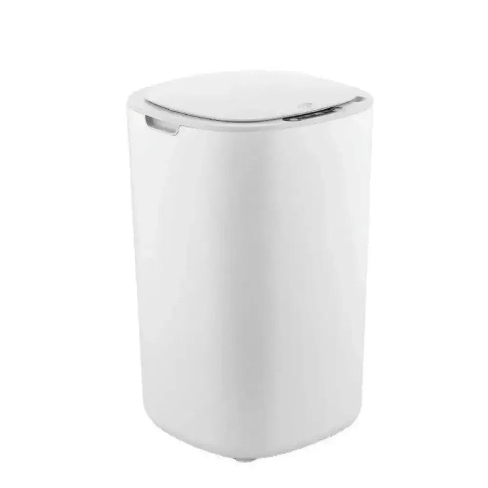 Auto-Sensing Trash Can 12L - Smart Waterproof Electric Garbage Bin for Kitchen/Bathroom, Touchless White Trash Can with Lid