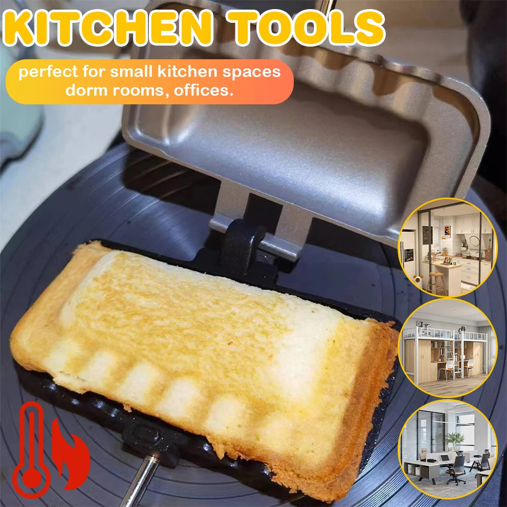 Double-Sided Sandwich Fry Pan Easy To Clean Pancakes Grill Pan High Temperature Resistant Applicable Gas Cooker Kitchen Gadgets