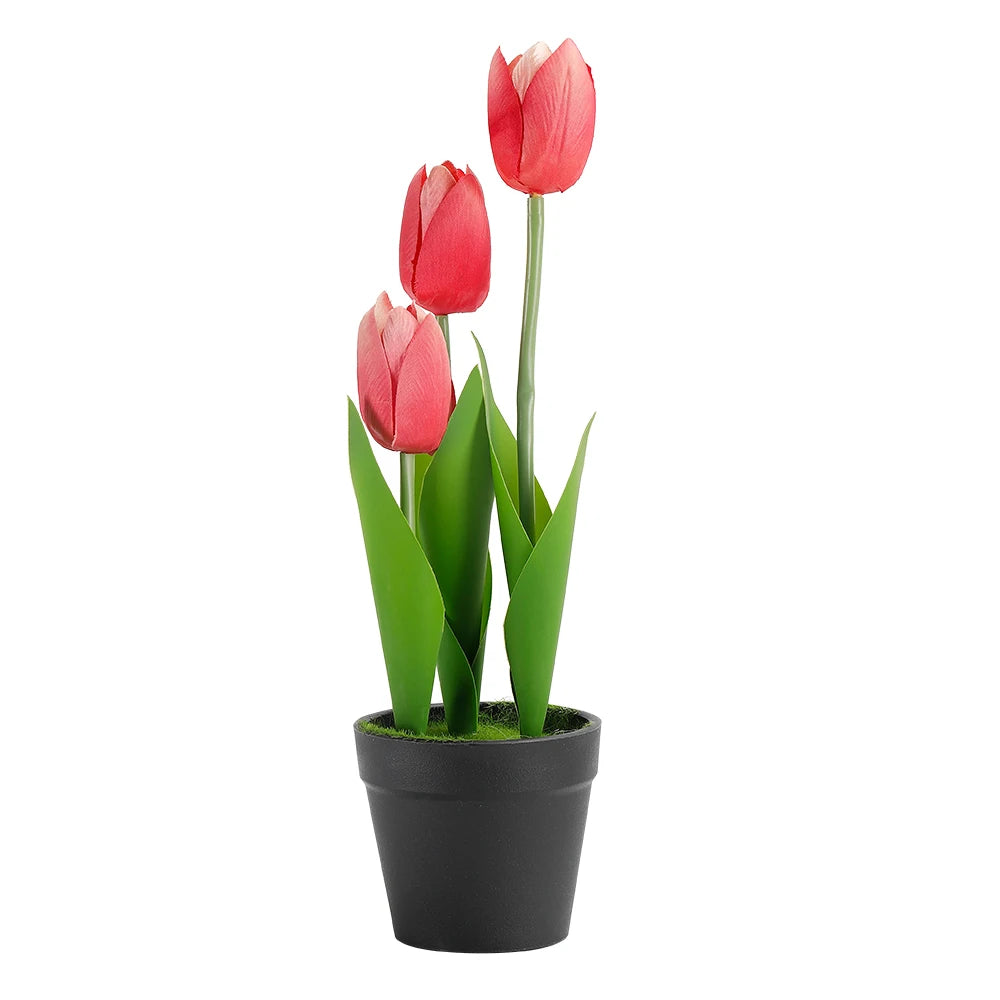 Mini Artificial Potted Flowers Bonsai - Lifelike Table Decor for Home & Garden, Fake Plant Ornaments