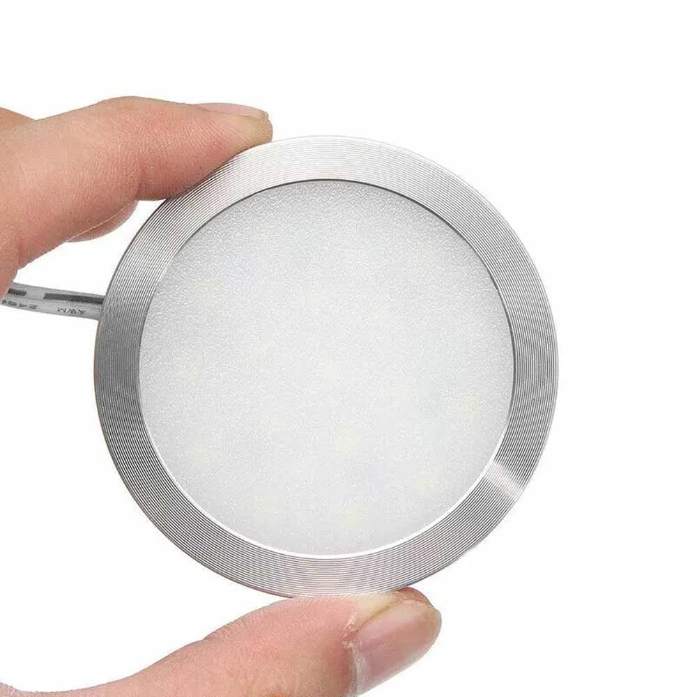 4Pcs 12Volt Under Cabinet Lighting LED Light Kit Warm White For Closet Kitchen Shelf Lamp With Hardwired