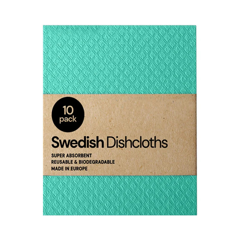 10PCS Reusable Swedish Eco-Friendly Dishcloths Kitchen Cleaning Towels Cloths Kitchen Towels Household Cleaning Products