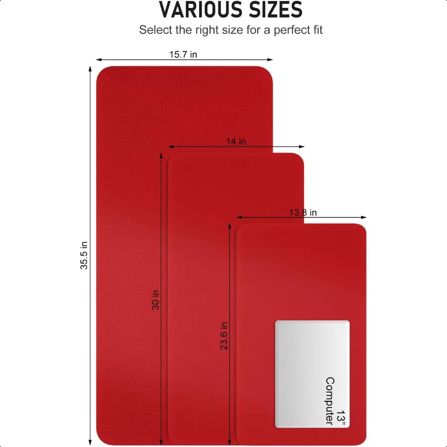 Desk Pad 23.6" x 13.8" PU Leather NonSlip Desk Mat Large Mouse Pad for Desktop Waterproof Laptop Computer Writing Mat for Offic