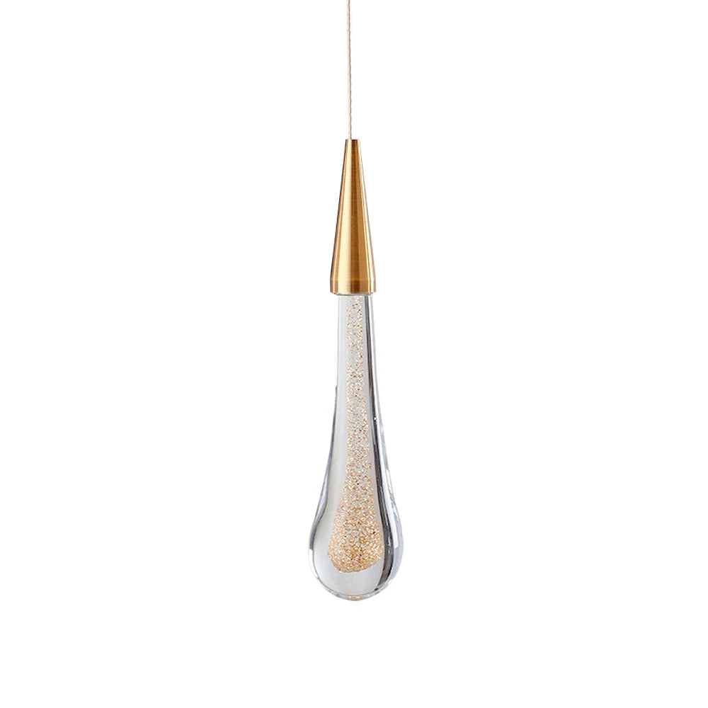 Pendant Lights Kitchen Island, Modern Gold Pendant Light with Clear Glass, 1.77*11.02in Farmhouse Hanging Light Fixtures