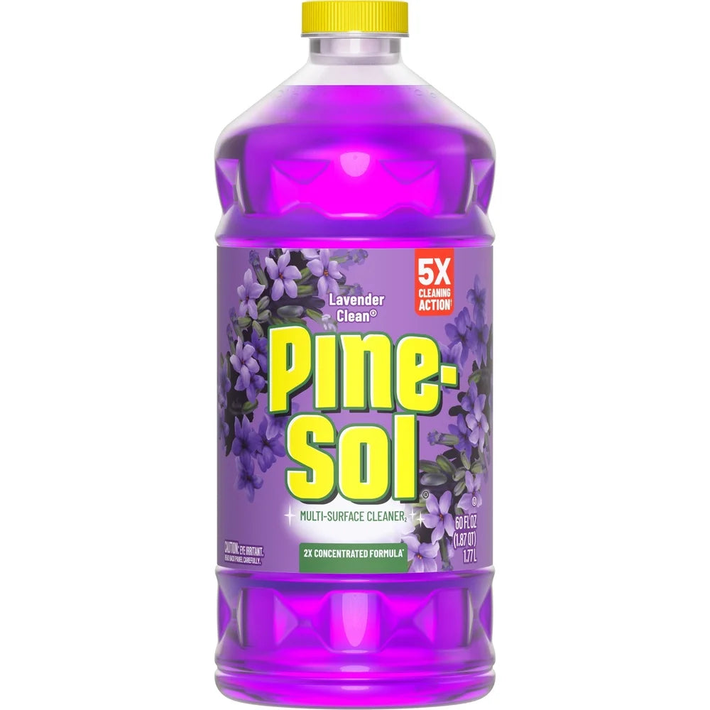 Multi-Surface Floor Cleaner Lavender Scent 60oz 5X Cleaning Action Deodorizes Cuts Grease Removes Grime Tackles Dirt Allergen