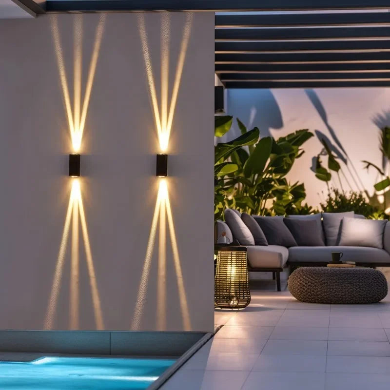 Outdoor Beam Wall lights, Up and down lights, Waterproof Wall lamp for patio yard garden poolside