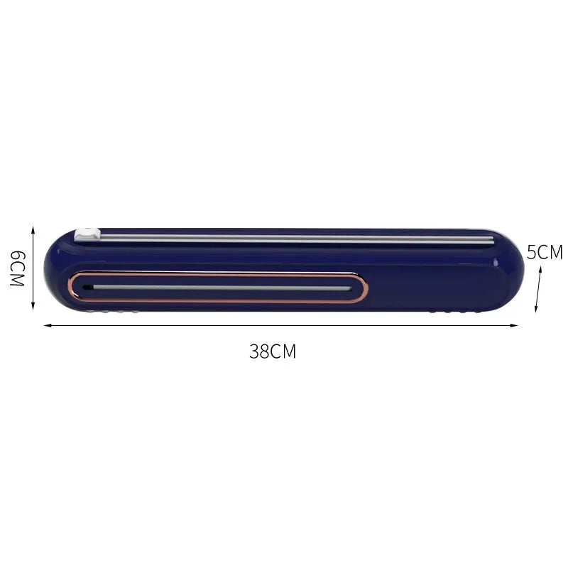 1pc Plastic Film Cutter Cling Film Cutter Dispenser Magnetic Refillable Plastic Wrap Dispenser with Cutter Kitchen Accessories