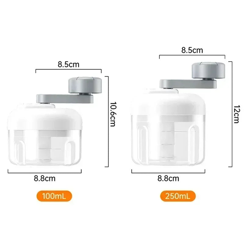 Multifunctional Vegetable Chopper Small Food Processor Manual Hand-Cranked Food Chopper Mincer Tool Garlic Kitchen Gadgets