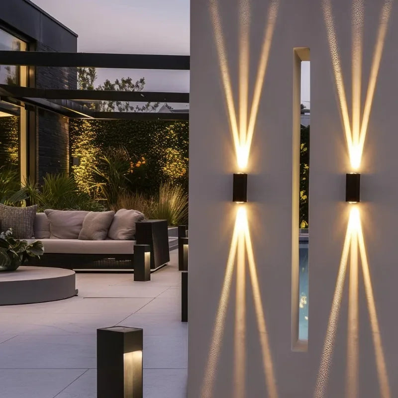 Outdoor Beam Wall lights, Up and down lights, Waterproof Wall lamp for patio yard garden poolside