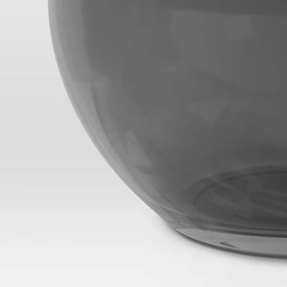 Modern Round Glass Vase Watertight Floral Display Tabletop Decor Stylish Home Accent Piece Easy Care