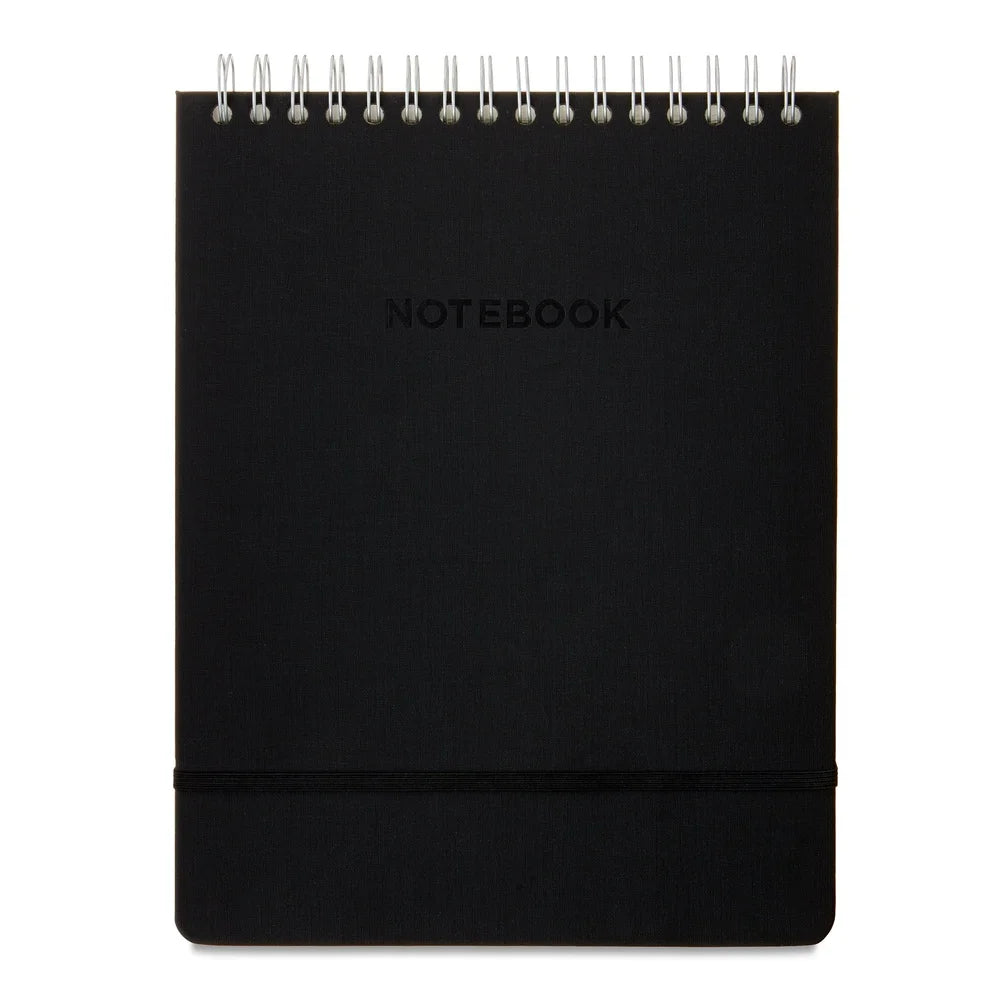 Compact Top Spiral Leather Notebook 8.5x11 80 Ruled Sheets 160 Pages Durable Heavyweight Paper Ideal Office School Use