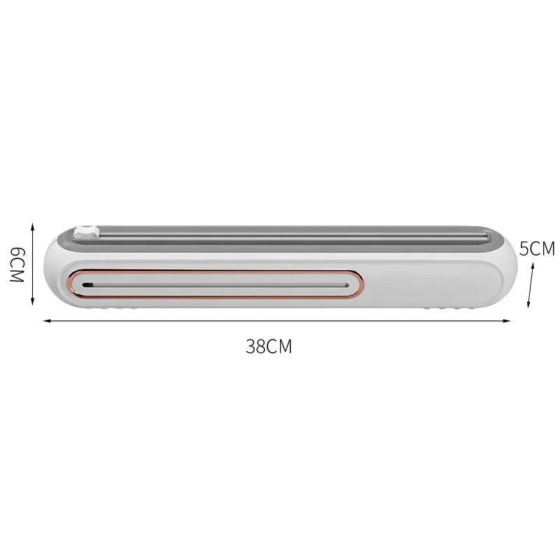 1pc Plastic Film Cutter Cling Film Cutter Dispenser Magnetic Refillable Plastic Wrap Dispenser with Cutter Kitchen Accessories
