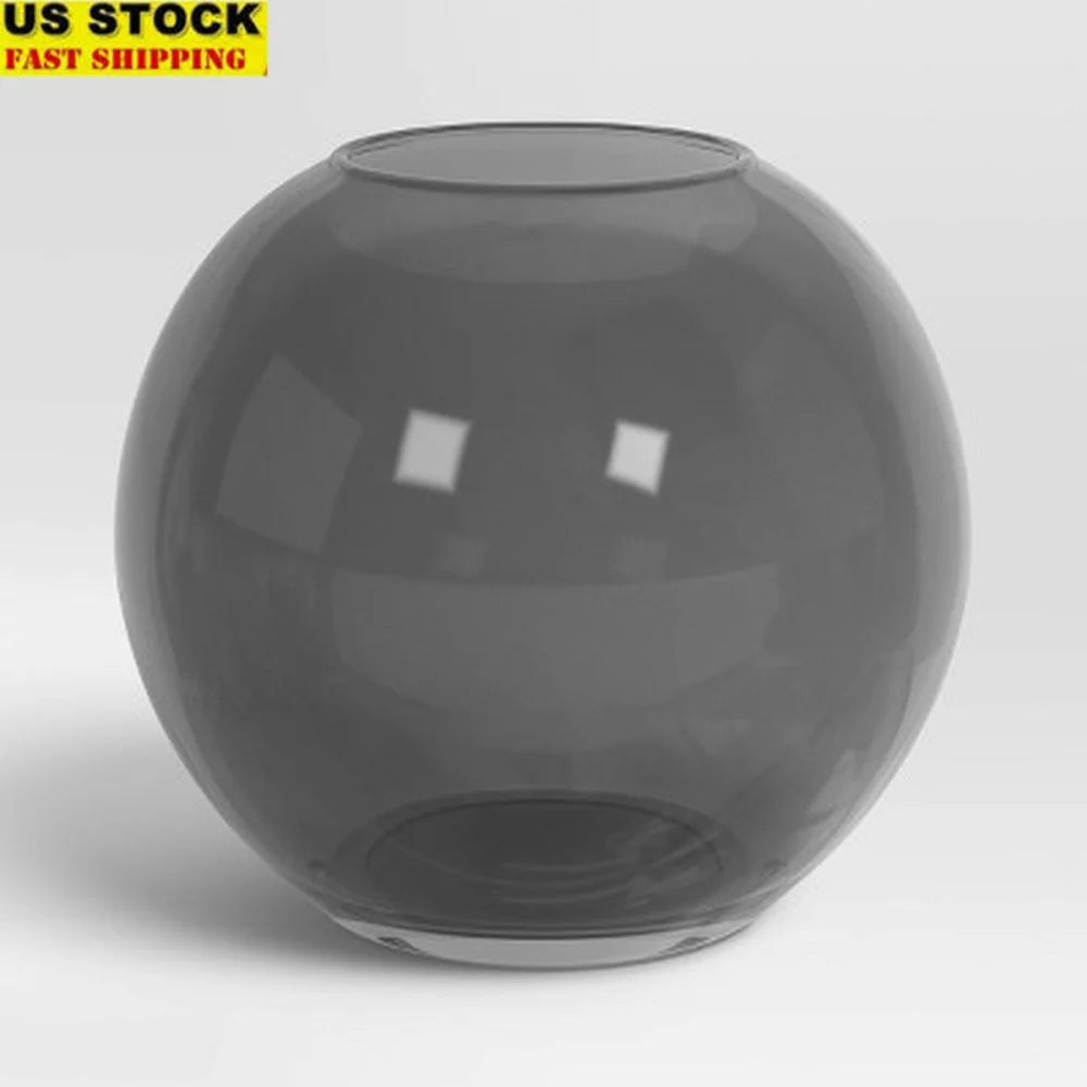 Modern Round Glass Vase Watertight Floral Display Tabletop Decor Stylish Home Accent Piece Easy Care