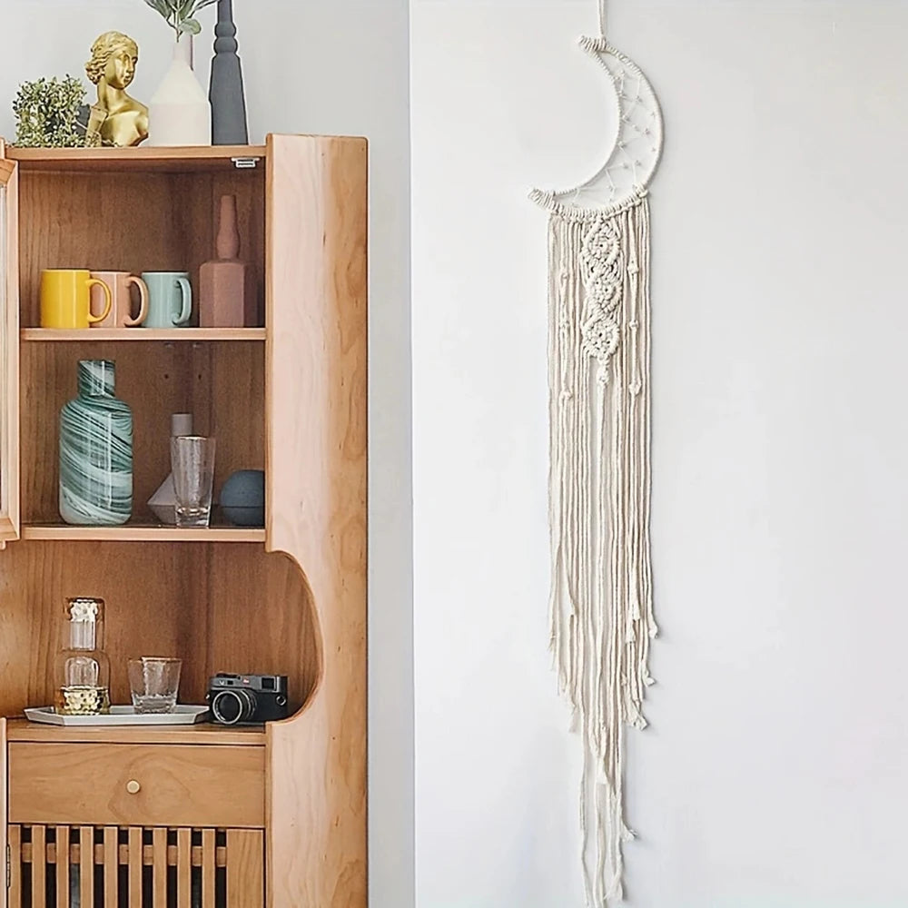 2pcs Star and Moon woven pendant Home decor Moon and Star Room pendant Bedroom pendant Christmas holiday gift