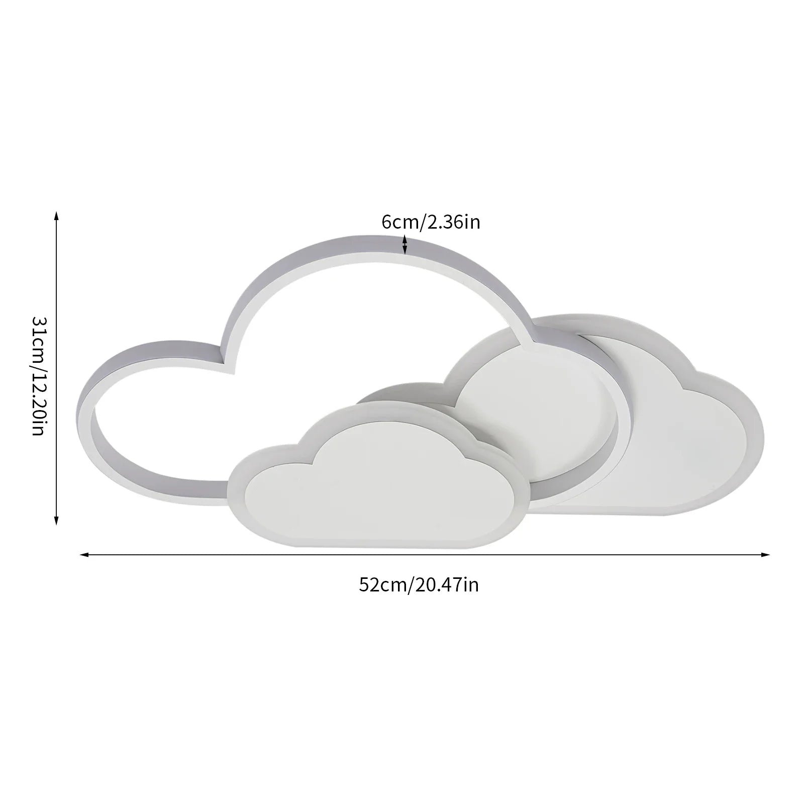 LED Ceiling Lights Fixture – Durable Hardware Body with Wear-Resistant Finish, Soft Luminous Acrylic Panel, and Low Power