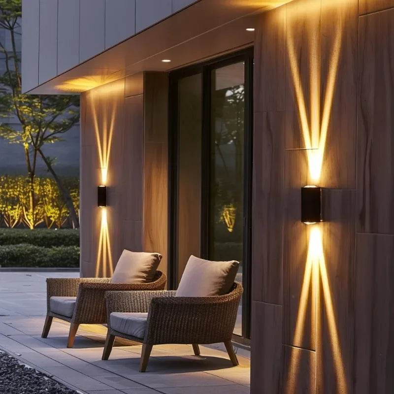 Outdoor Beam Wall lights, Up and down lights, Waterproof Wall lamp for patio yard garden poolside