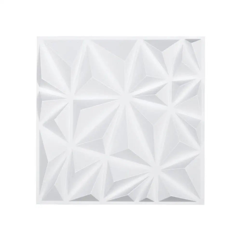 3D Wall Panels 33-Pack 11.81x11.81 inch PVC 32 Sq Ft Coverage Matte White
