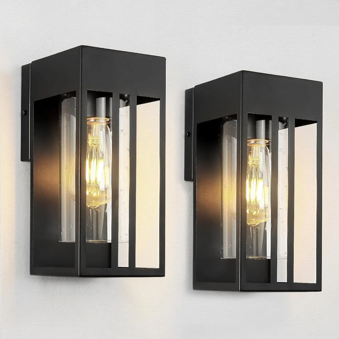 Porch light outdoor, matte black outdoor wall light strip E26 socket, suitable for front doors, garages, terraces or courtyards