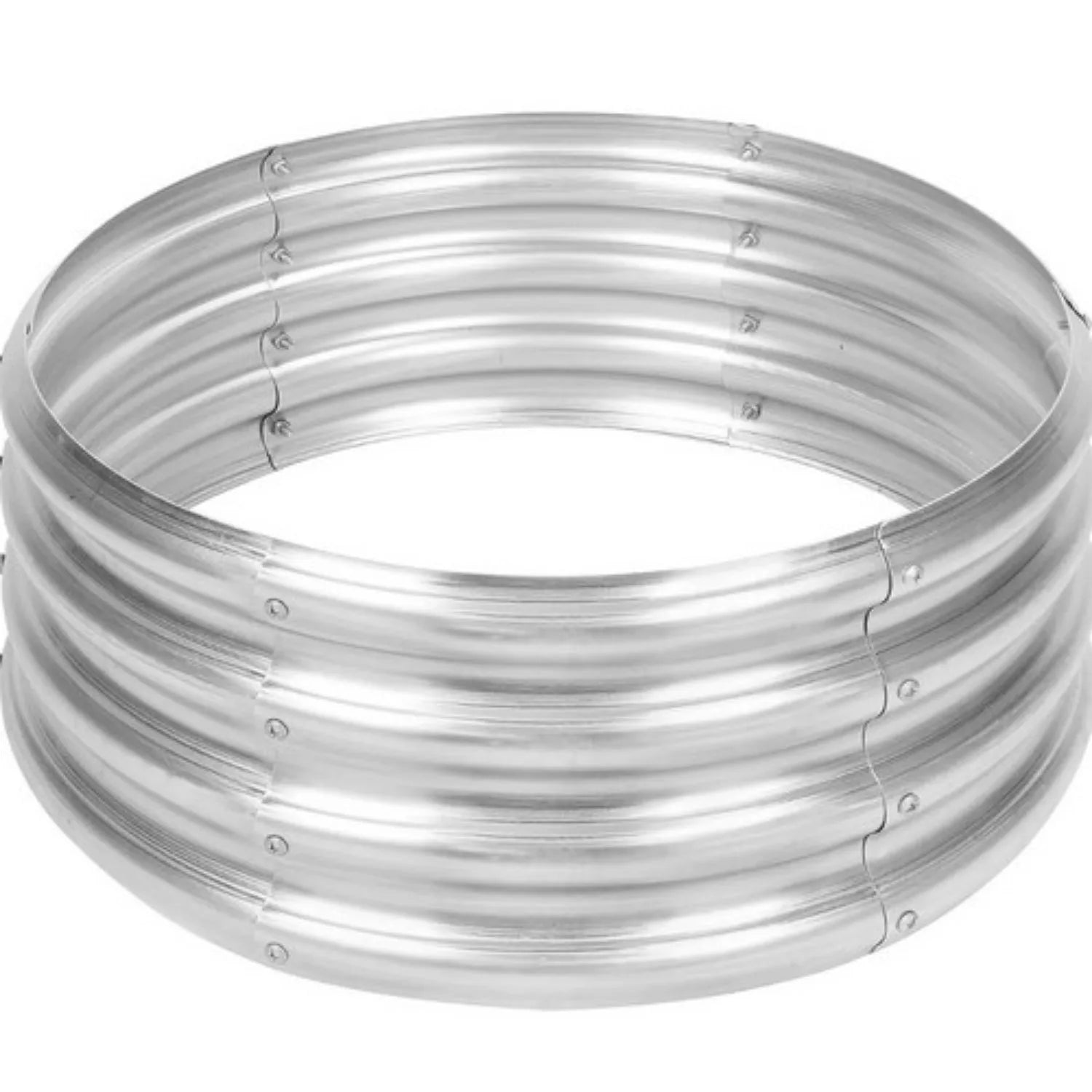 Galvanized Metal Raised Garden Bed Kit | Round Outdoor Planter for Vegetables & Herbs Gardening