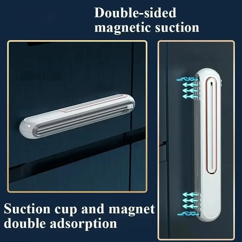 1pc Plastic Film Cutter Cling Film Cutter Dispenser Magnetic Refillable Plastic Wrap Dispenser with Cutter Kitchen Accessories