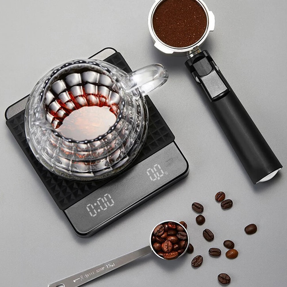 Mini Coffee Scale with Timer Accurate Scale Auto Tare Rechargeable 3kg/0.1g Portable Digital Kitchen Scale Portable Coffee Scale
