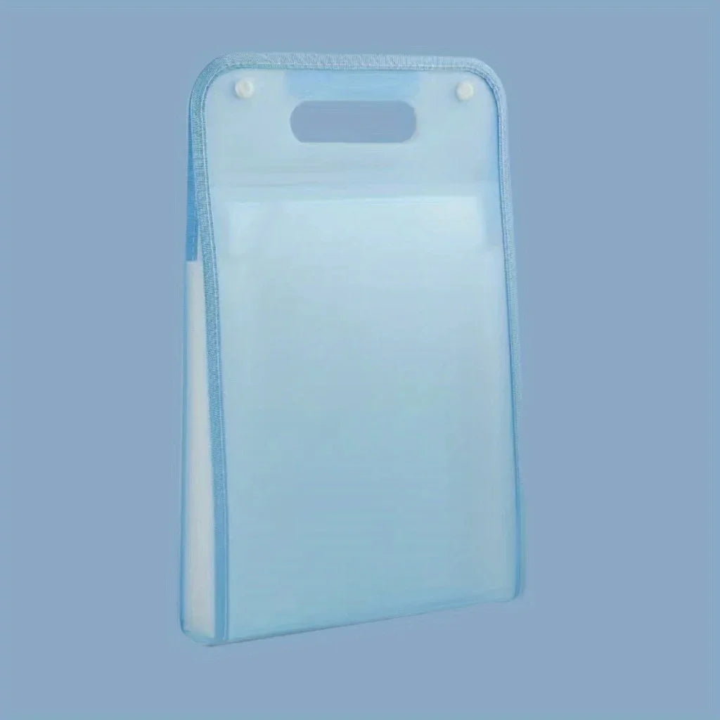 1 A4 Macaron vertical binding file bag Student test paper storage bag 13 cell portable organ bag, office school supplies