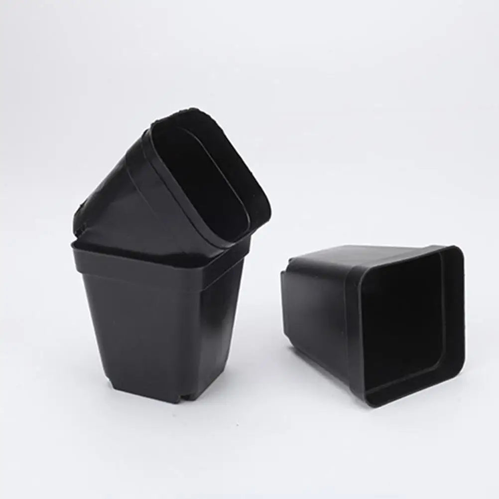50pcs Plastic Square Flower Pot Mini Decorative Flower Pots Planters Creative Succulents Nursery Floral Holder Organizer Garden
