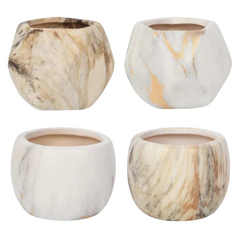 Transfer Water Art Gardening Ceramic Nordic Flower 2pcs Pots Decorations Office Supplies Vase Creative Succulent Gardening Home