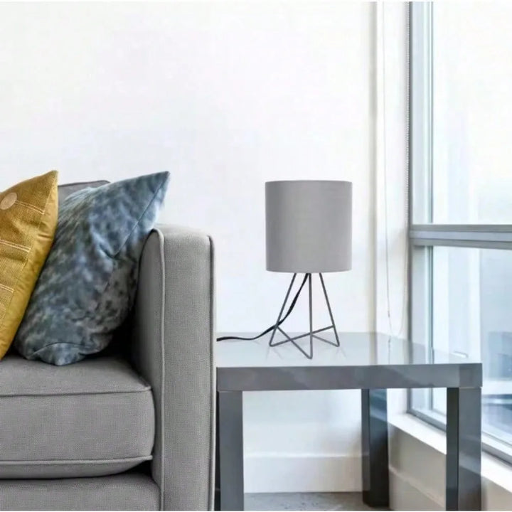 Table Lamp with Fabric Shade for Bedroom, Bedside for Nightstands, Table Lamp for Living Room,Suitable for Small Space