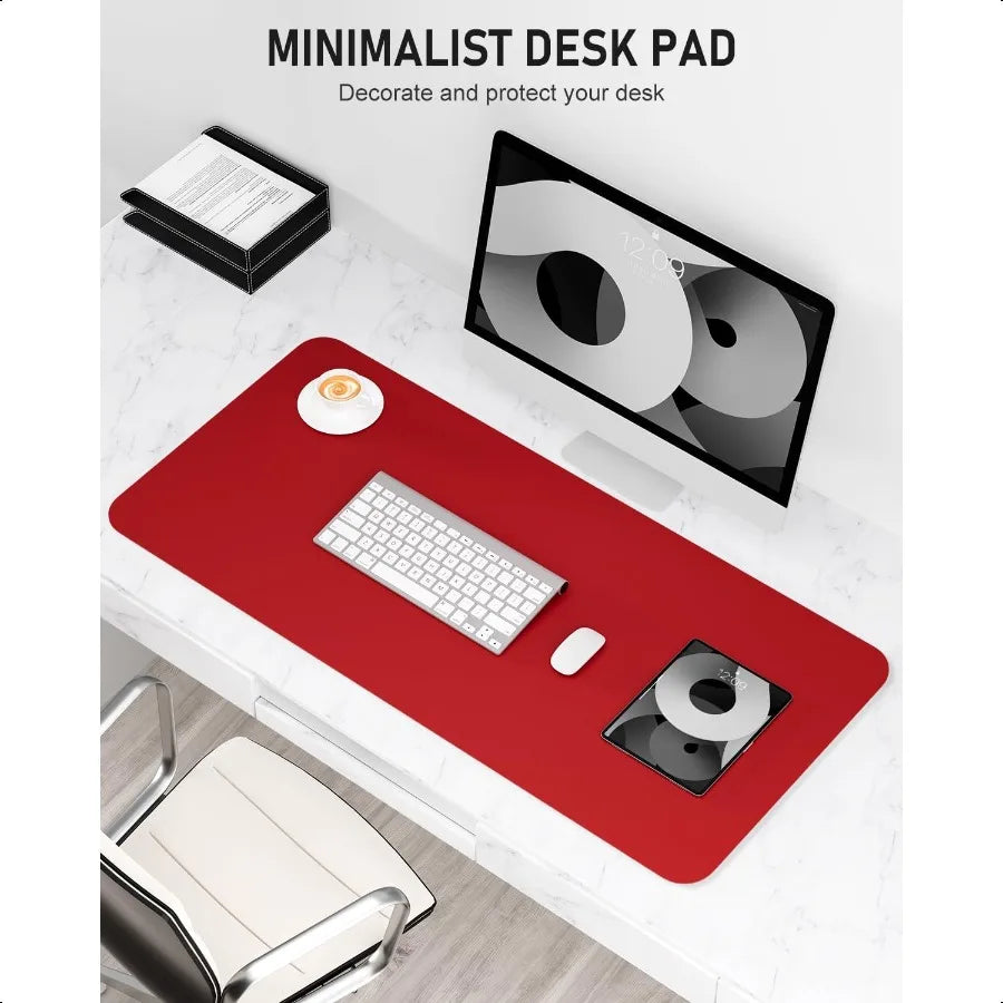 Desk Pad 23.6" x 13.8" PU Leather NonSlip Desk Mat Large Mouse Pad for Desktop Waterproof Laptop Computer Writing Mat for Offic