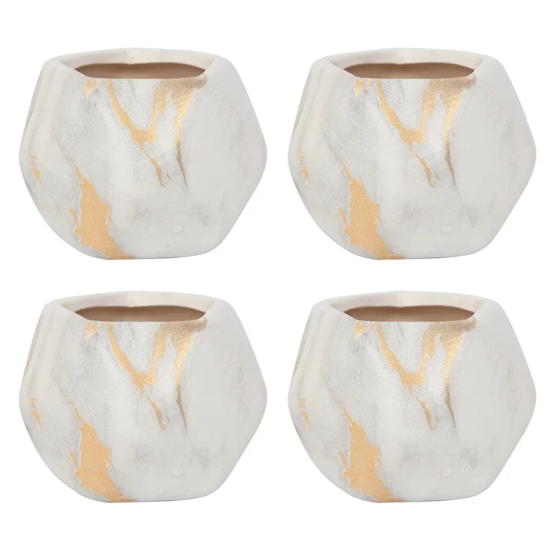 Transfer Water Art Gardening Ceramic Nordic Flower 2pcs Pots Decorations Office Supplies Vase Creative Succulent Gardening Home