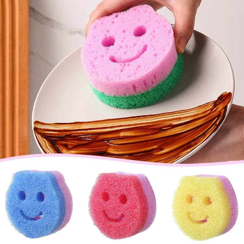 4PCS Dishwashing Sponge Cloth Magic Sponge Cleaning Brush  Anti Fouling Double-sided Sponge Sponge Tools Kitchen Accessories