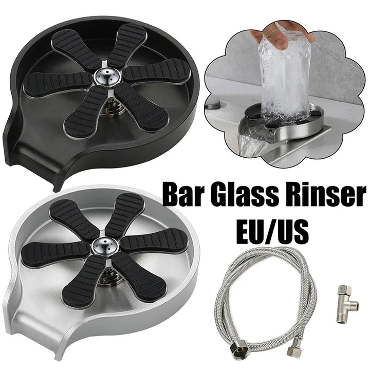 Kitchen Cup Washer High Pressure Automatic Cup Cleaner Multi-Angle Clean Cup Cleaner Machine for Beer Milk Bottle Tea Cup