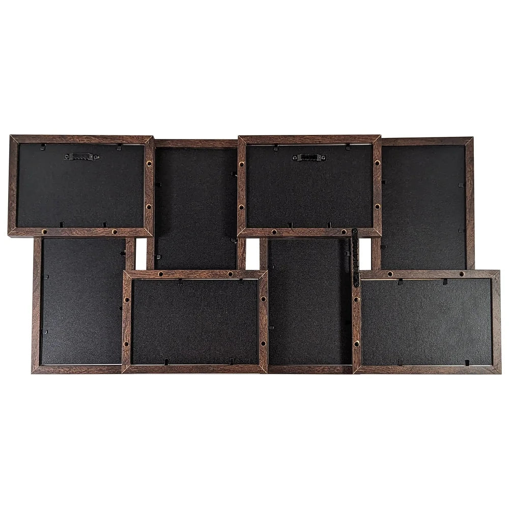 8 Opening Gallery Collage Frame 4x6 Photos Durable Wall Mount Picture Frame with Hangers Perfect Home and Office Decoration