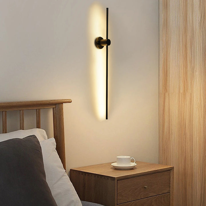100cm Long LED Wall Lamp Linear Light Warm Color Wall Mounted Vertically Horizontally Elegant 4.6*0.2'' Sturdy Base for Home