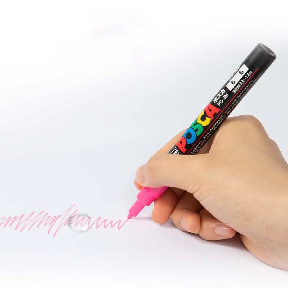 16pcs UNI PC-3M POSCA Markers Set Acrylic Pen 0.9-1.3mm Painting Graffiti High Quality Japanese Stationery Office Supplies
