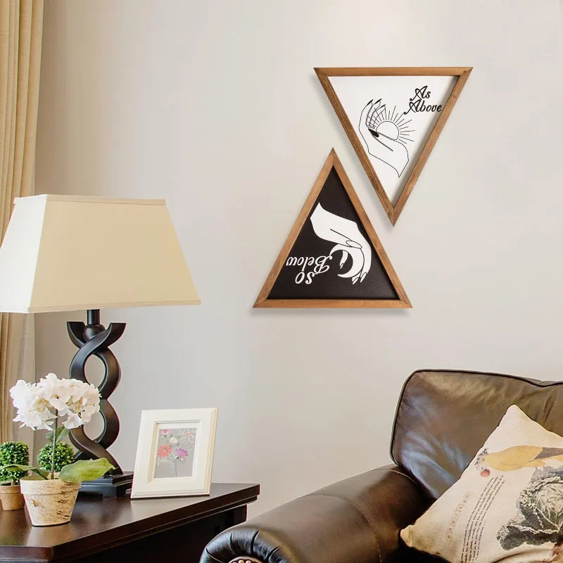 Witchy Wall Decor, Wood As Above So Below Sign, Gothic Mystical Altar Art, Bathroom Bedroom Room Home Aesthetic, Black