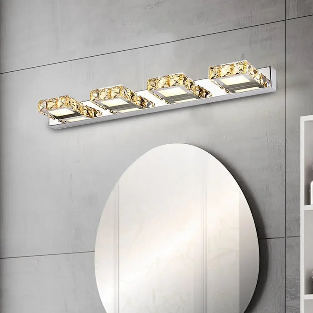 LED Lights for Bathroom Mirror 4 LED Crystal Mirror Front Vanity Lights Make-up Wall Lamp