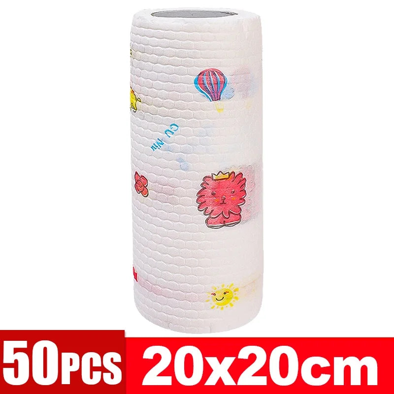 Kitchen Disposable Rags Non-Woven Reusable Cleaning Cloths Household Washing Towels Dishcloths Rag Wipes Cloth Cleaner Tools