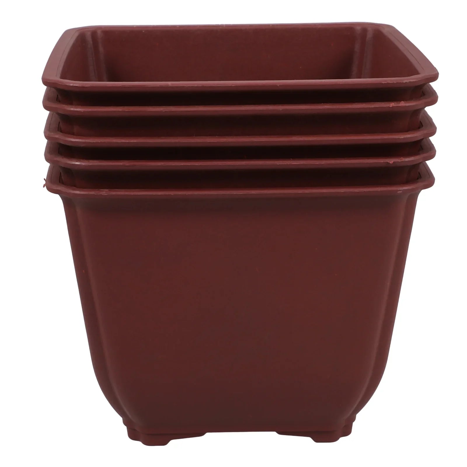 5 Pcs Square Flowerpot Cactus Planter Outdoor Nursery Containers Plastic Bonsai Vase Garden Supplies Planters For Large Pots