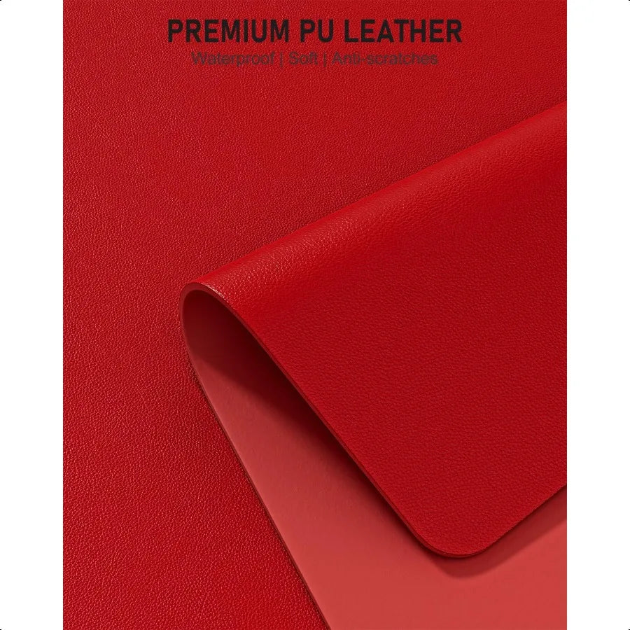 Desk Pad 23.6" x 13.8" PU Leather NonSlip Desk Mat Large Mouse Pad for Desktop Waterproof Laptop Computer Writing Mat for Offic