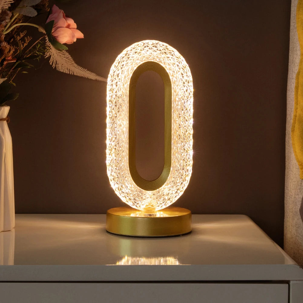 Touch Control Reading Desk Lights USB Charging Acrylic Atmosphere Lamp Dimmable Installation-Free for Home Furnishing Decoration