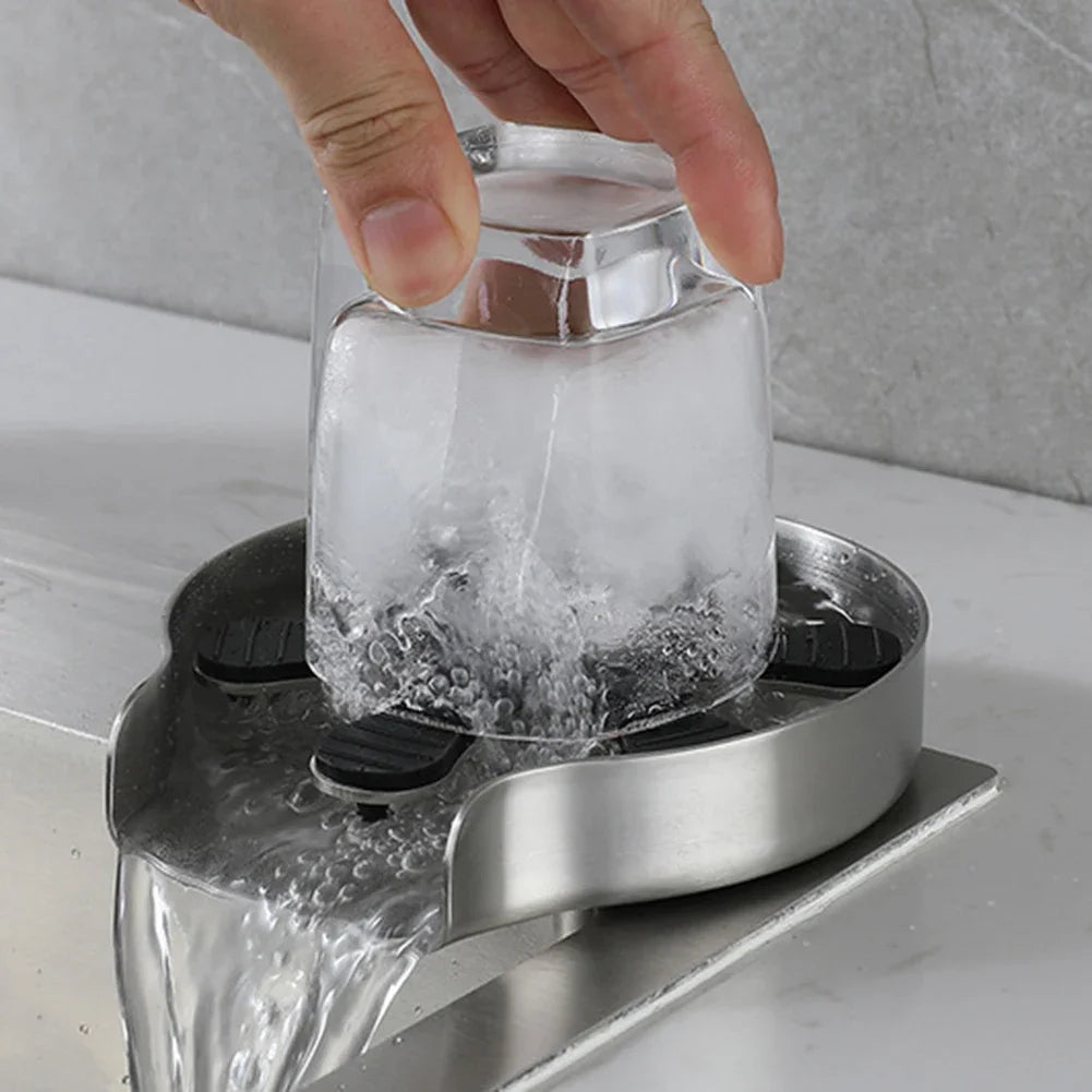 Kitchen Cup Washer High Pressure Automatic Cup Cleaner Multi-Angle Clean Cup Cleaner Machine for Beer Milk Bottle Tea Cup