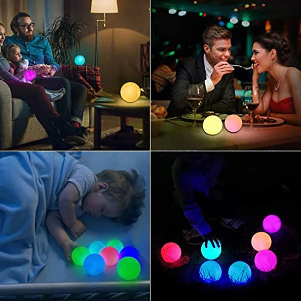 Outdoor Ball Floating Pool Light IP68 Waterproof Garden Luminous LED Ball Swimming Pool Luminous Ball for Garden Yard Pool Decor