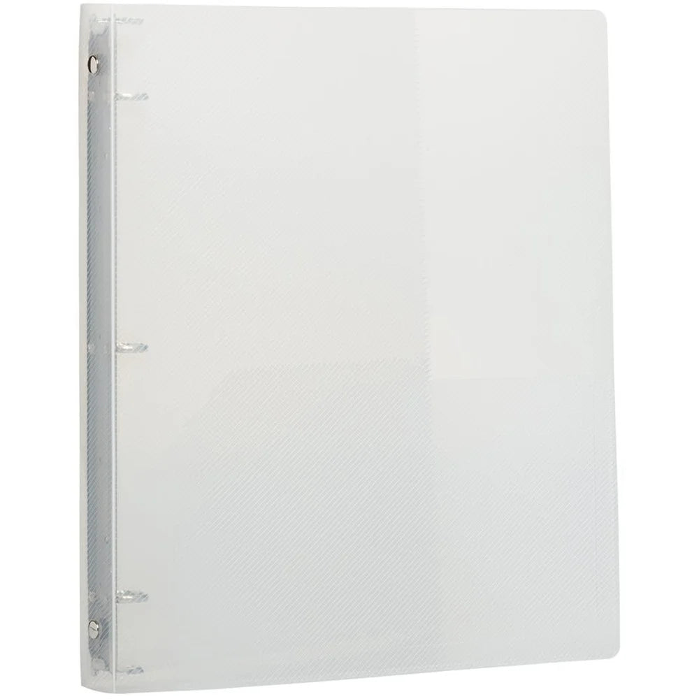 Plastic 3 Ring Binders Durable Clear Organizers Documents 1 Pack Smooth Finish Protective Cover School Office Use