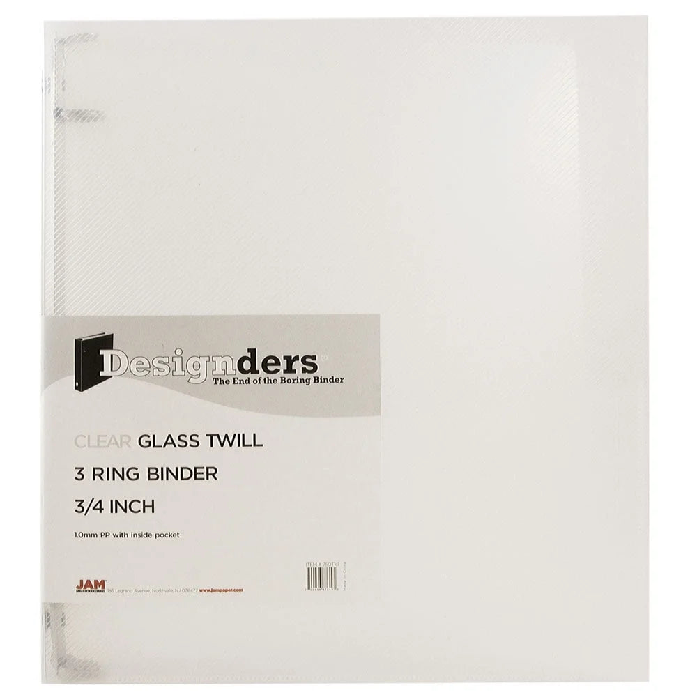 Plastic 3 Ring Binders Durable Clear Organizers Documents 1 Pack Smooth Finish Protective Cover School Office Use